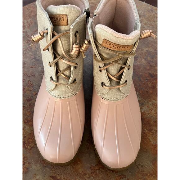 Womens pink sperry duck boots size 10 - Picture 9 of 10